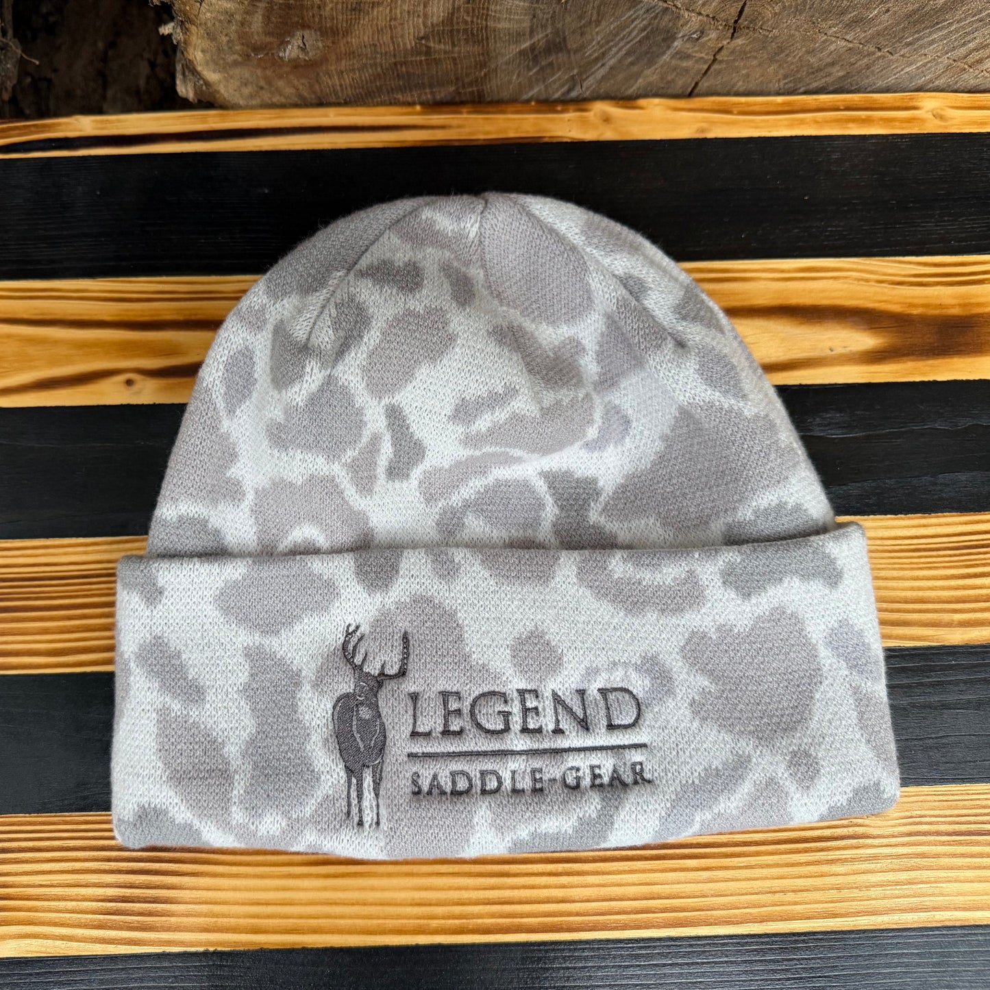 Legend Logo Richardson 126 Duck Camo Beanie Double-Layer Knit
