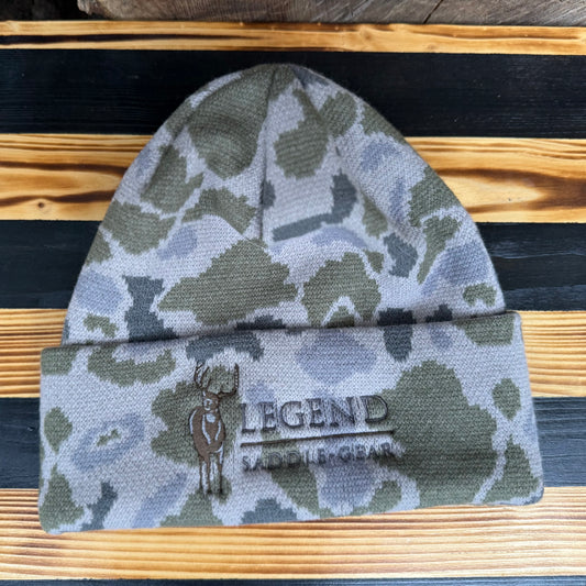 Legend Logo Richardson 126 Duck Camo Beanie Double-Layer Knit