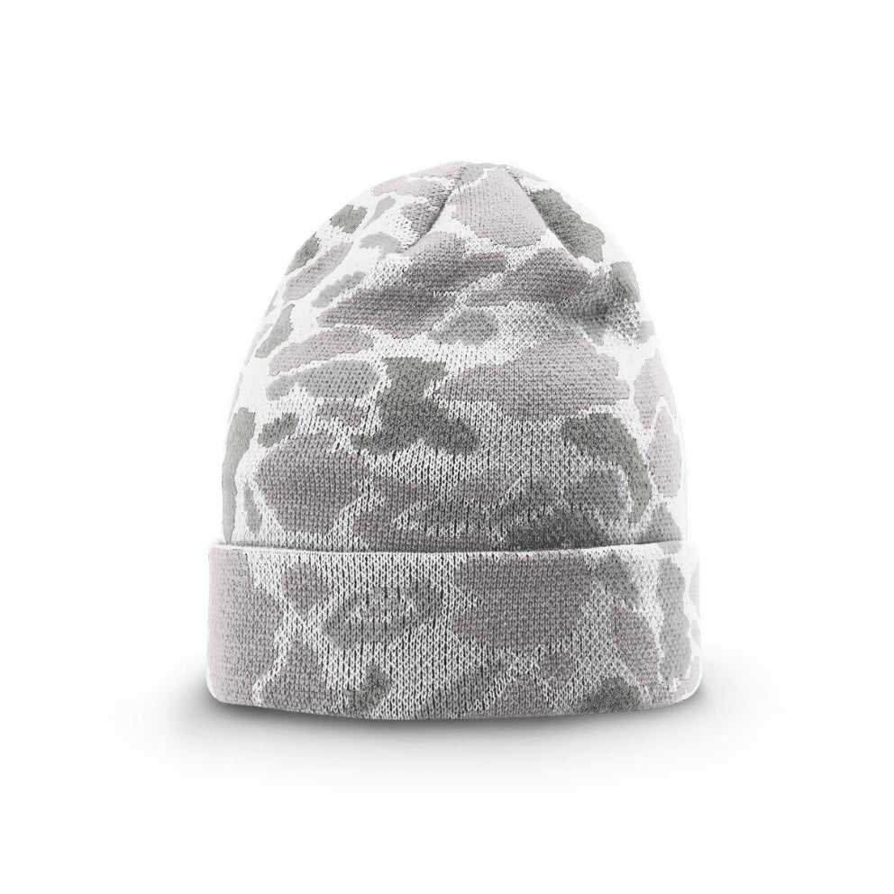 Legend Logo Richardson 126 Duck Camo Beanie Double-Layer Knit - WHITE.